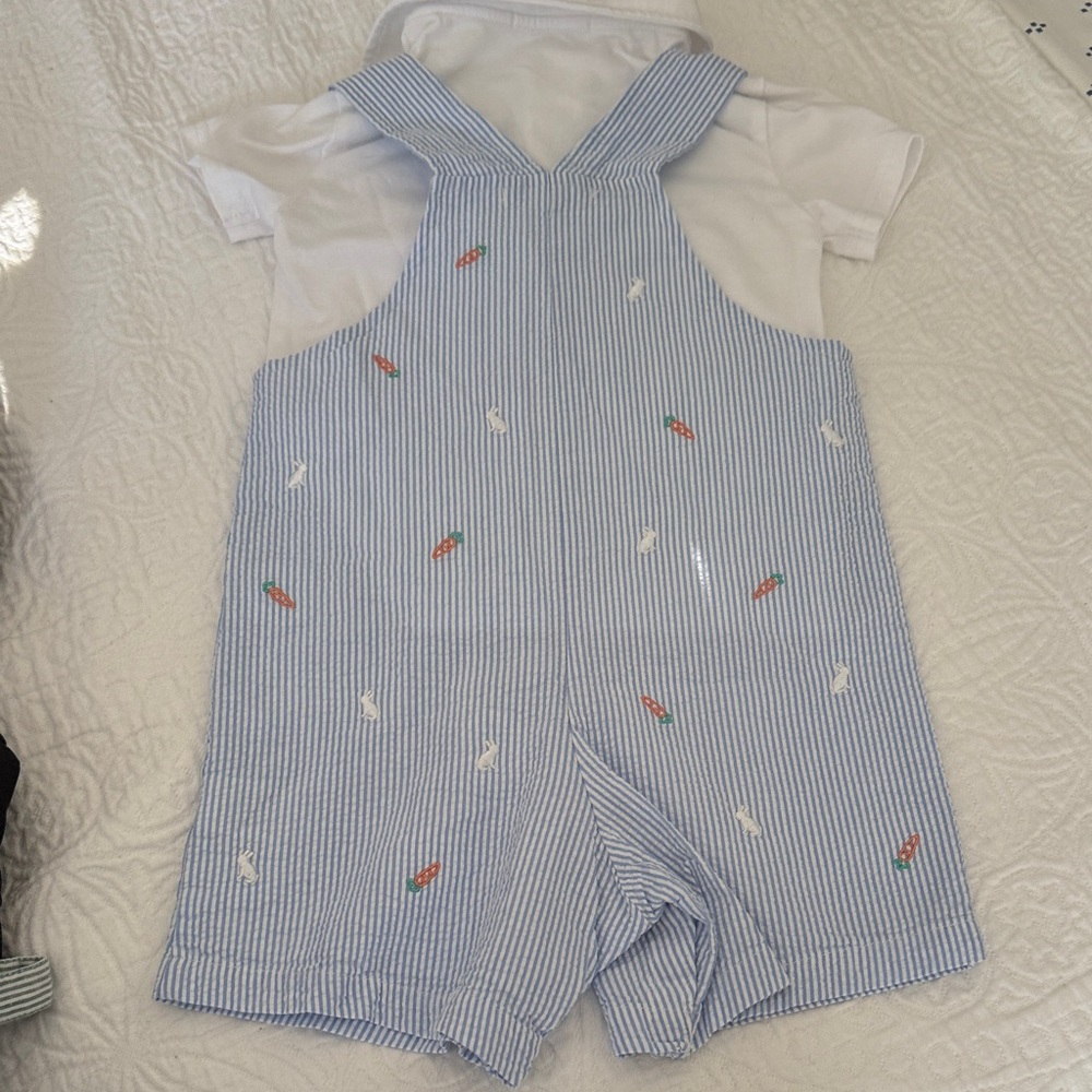 Kids Blue Striped Matching Set - Picture 2 of 3